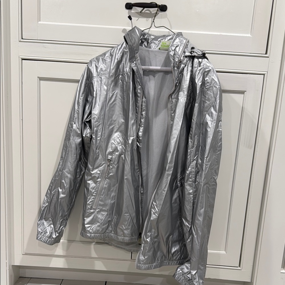 Silver Metallic Koppen size Large Windbreaker Jacket
